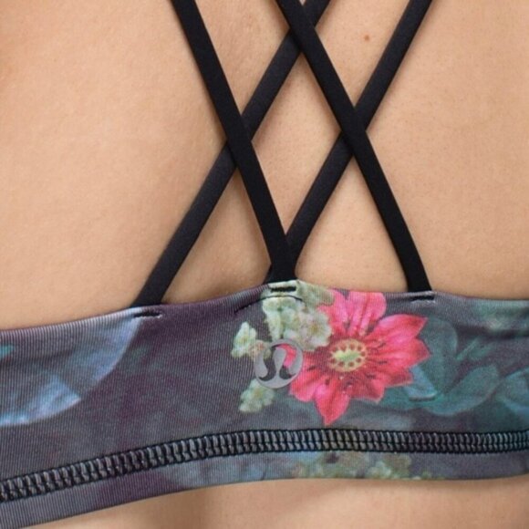 Lululemon Free To Be BraCurious Jungle Multi / Black size 4 - Picture 4 of 8